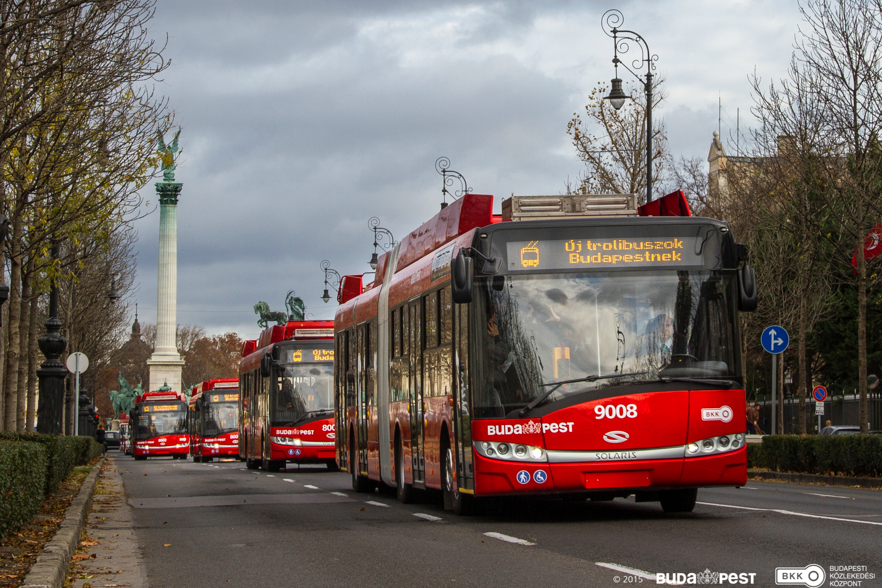 New trolleybuses roaming the streets of Budapest